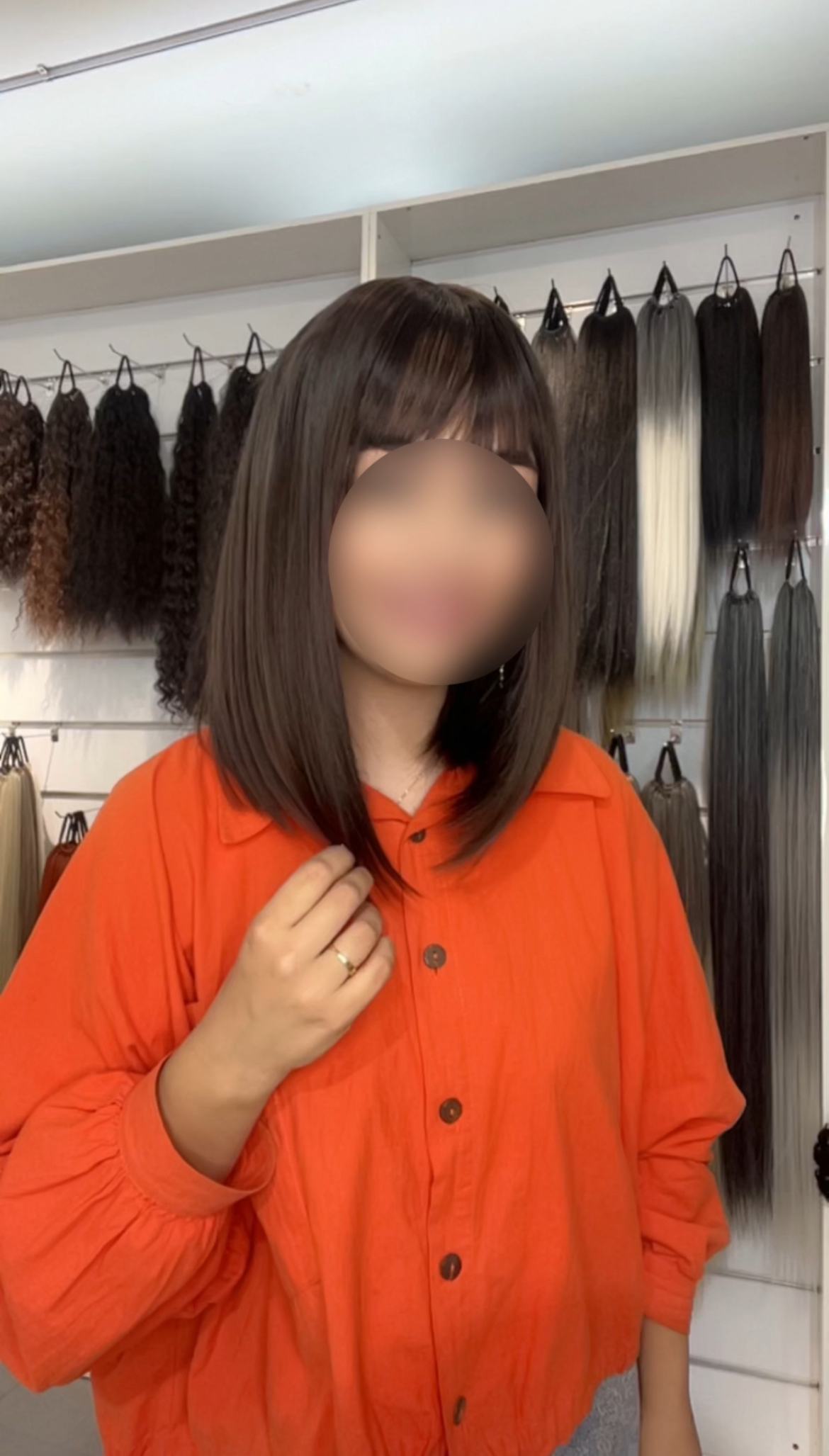 کلاهگیس چتری دار خرمایی