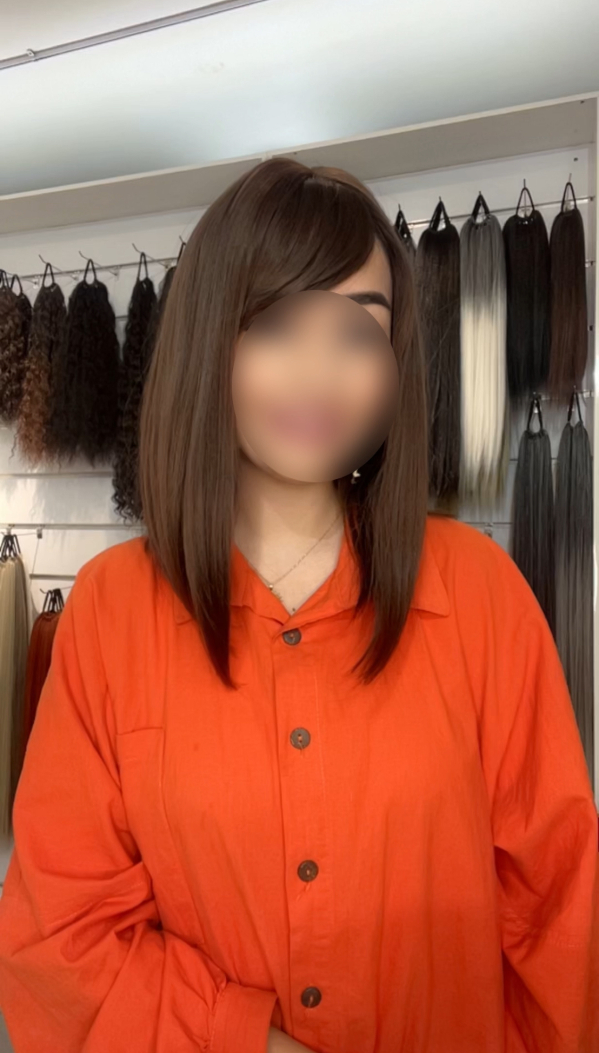 کلاهگیس چتری دار خرمایی روشن